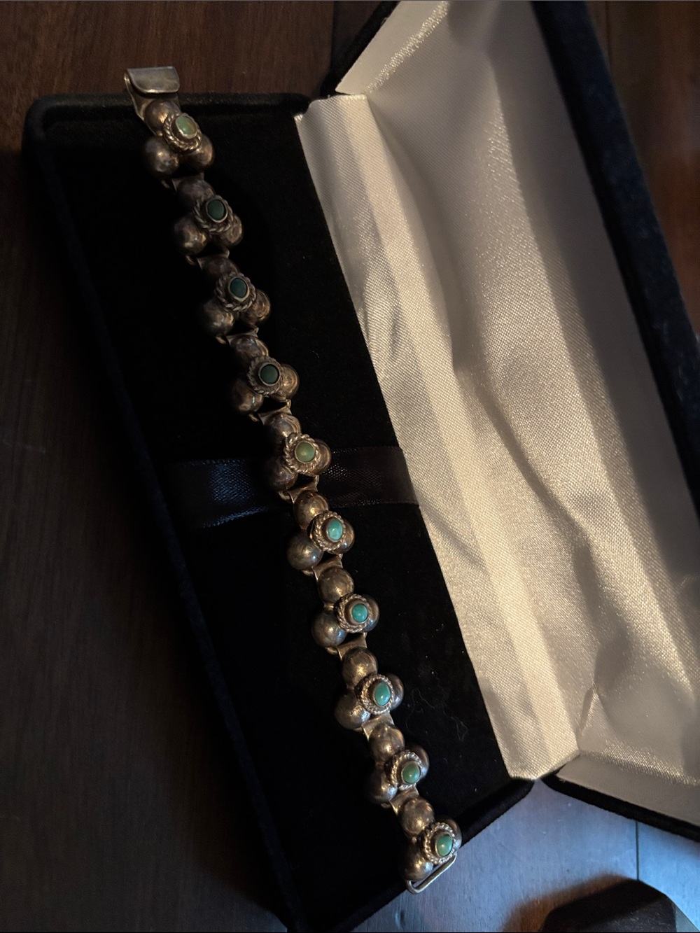 Vintage Sterling Silver Flower Bubble Bracelet